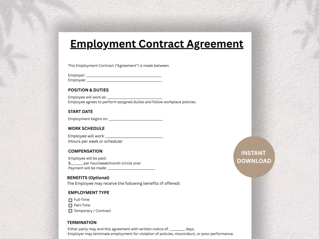 Employment Contract Template