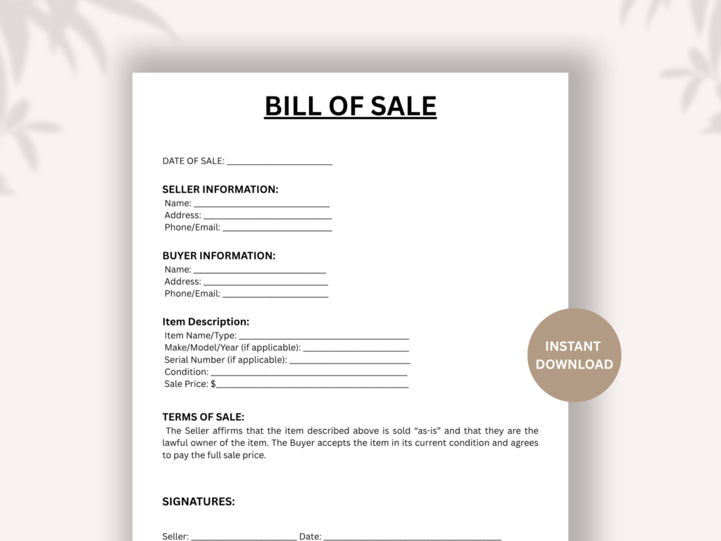Purchase Agreement Template